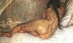Винсент Ван Гог Обнаженная лежащая  женщина вид сзади 